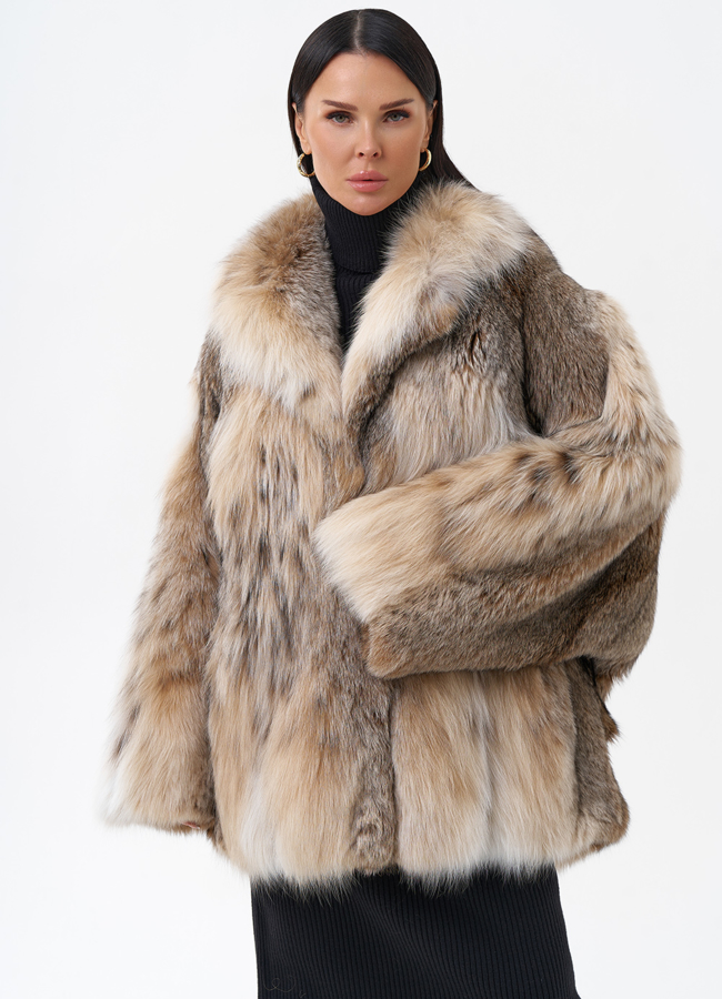 Шуба из рыси модель № 29295 универмаг малина