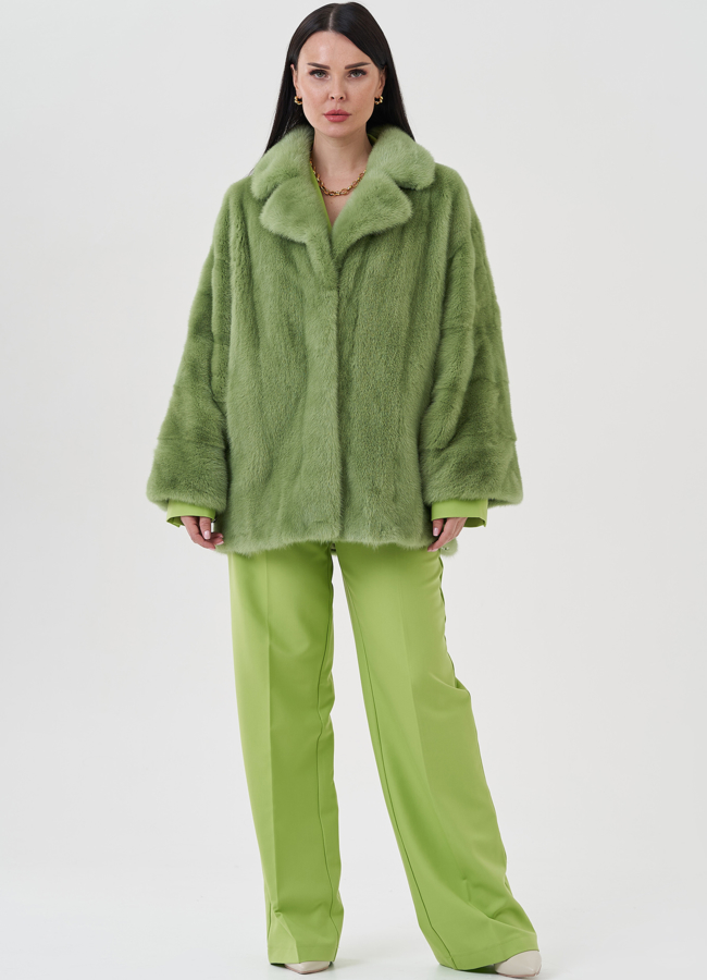 фото Шуба из норки с английским воротником  модель № 24664