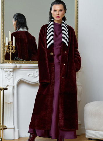 Двусторонняя женская дубленка из овчины SATINO