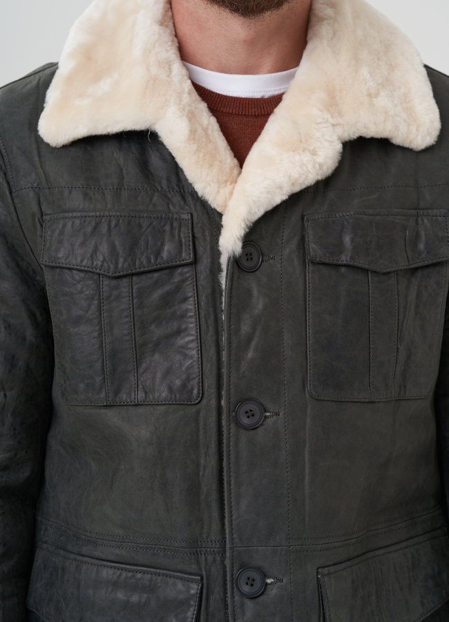 Куртка мужская из натуральной кожи  модель № 82314 универмаг малина