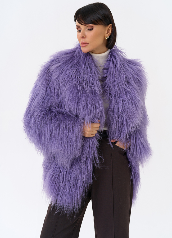 Шуба из ламы модель № 31831 универмаг малина