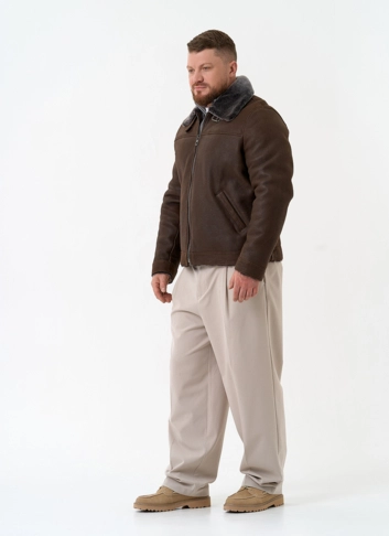 Мужская натуральная дубленка