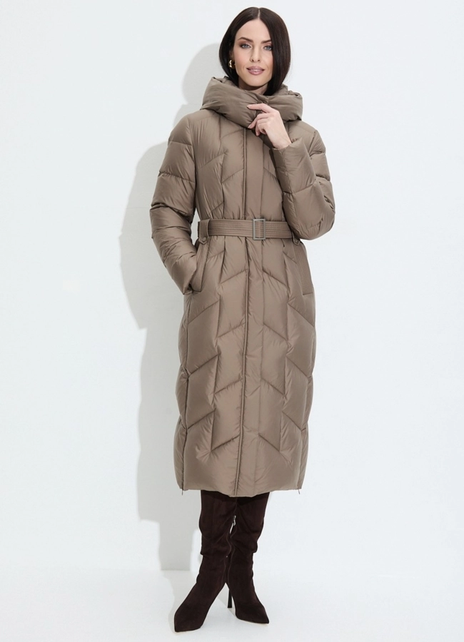 Женский пуховик с капюшоном модель № 33742 универмаг малина фото