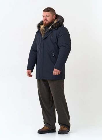 Парка мужская на мехе из волка фото