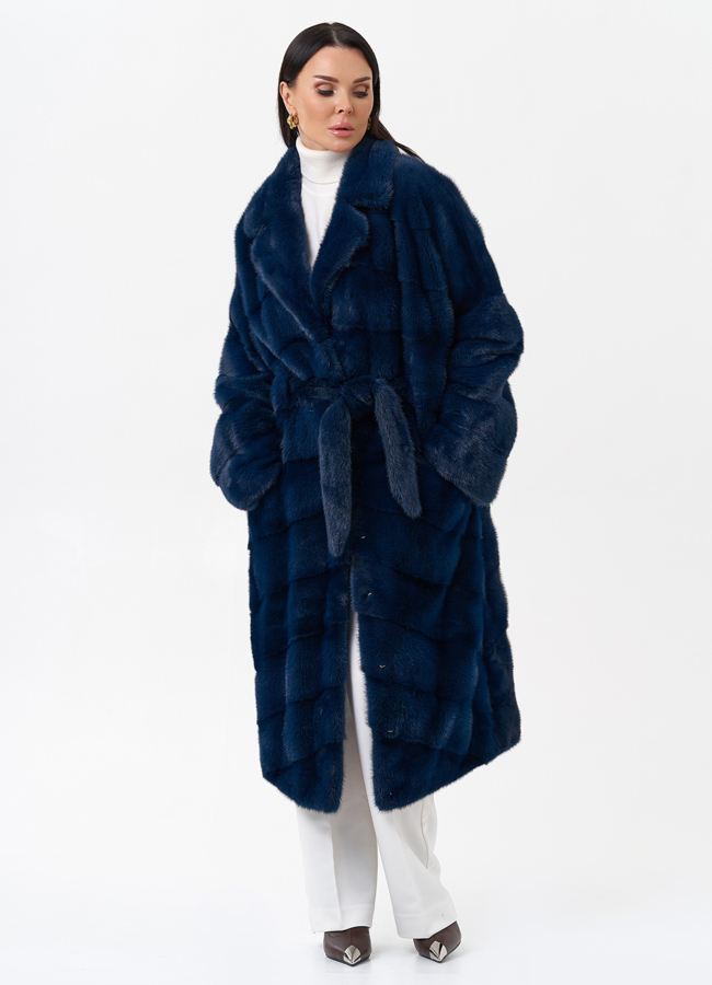 Длинная шуба с английским воротником модель № 26644 универмаг малина