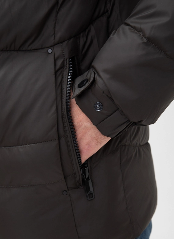 Мужской пуховик с капюшоном 